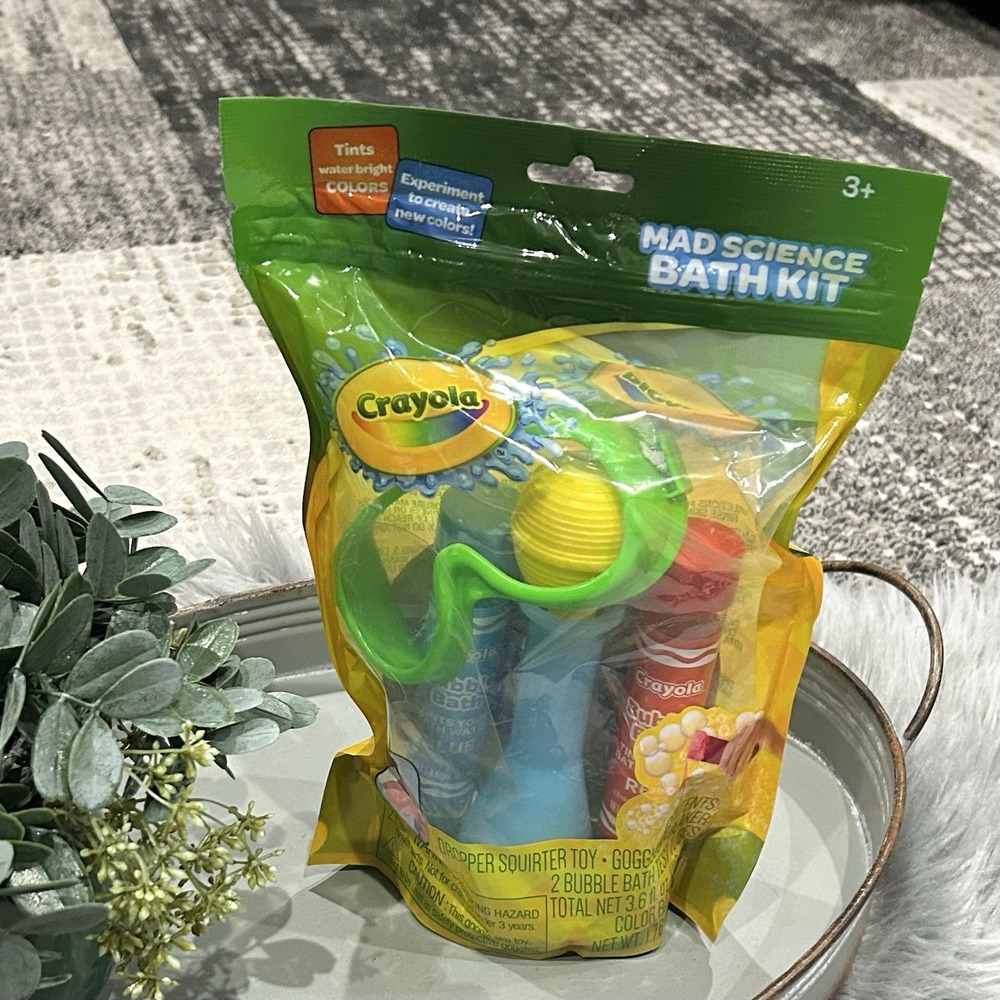 Crayola‎ Mad Science Bath Kit Goggles, Beaker, 2 Bubble Bath Test Tubes - Sealed - Picture 5 of 6